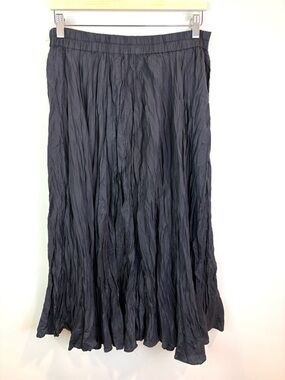 Vintage Wintersilks 100% silk Crinkle Maxi Skirt size LP